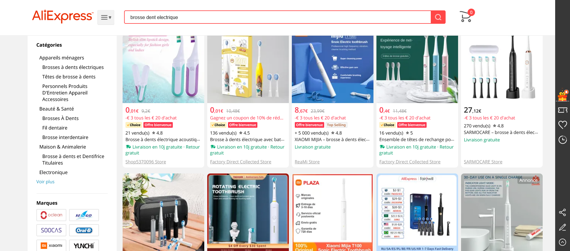 Trouver la brosse à dents idéale sur AliExpress